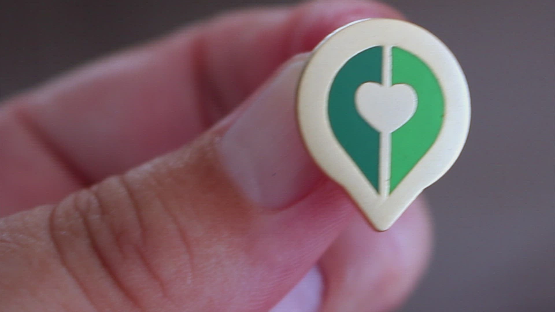 1 x Green Pin - Matte Gold with Magnetic Fastening – SinglePinz